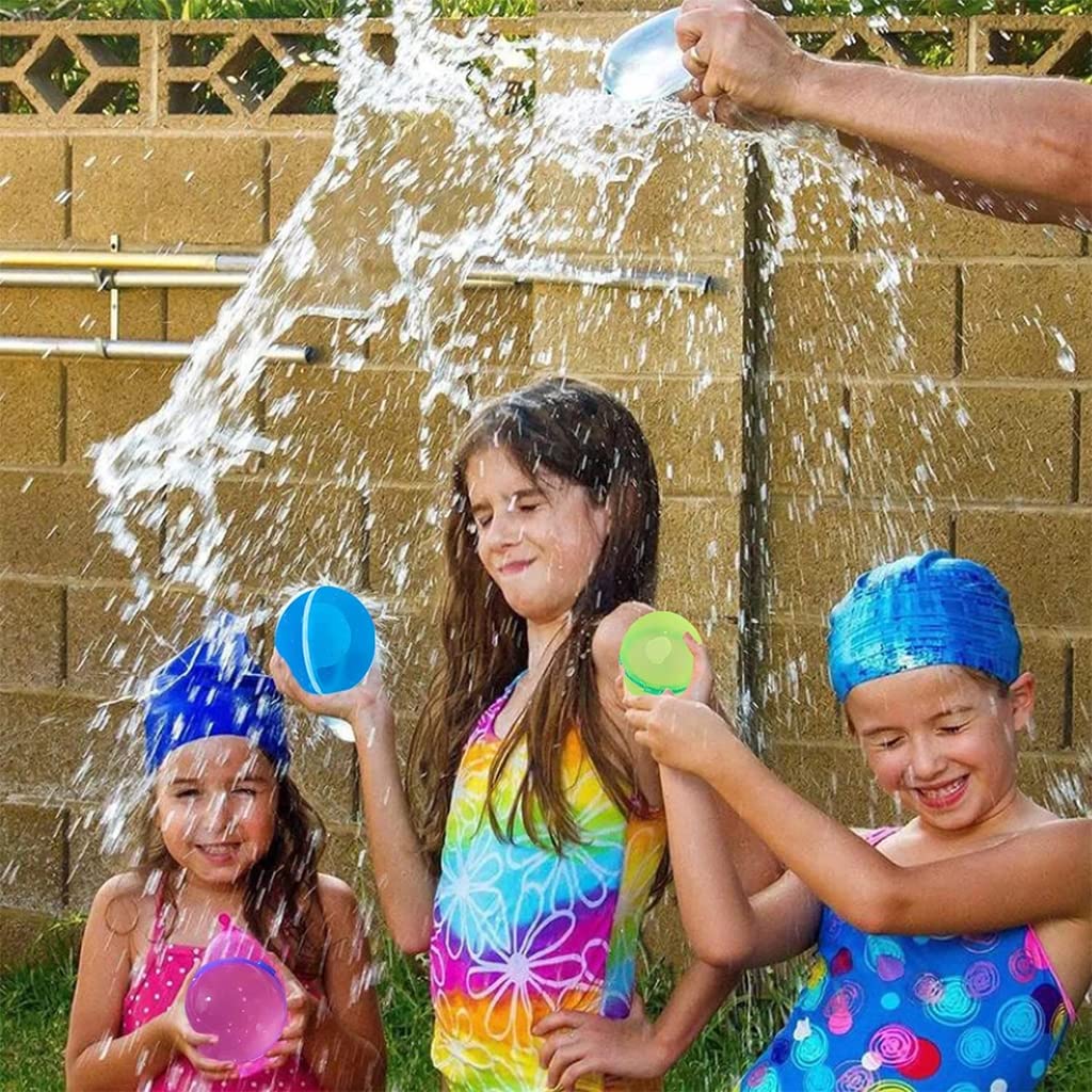 PATPAT Water Balloons for Kids,4Pcs Refillable Splashing Water Toys for Kids Bath Swimming Pool Beach Game Balls Toy, Self Sealing & Refillable Silicone Water Balloons for Outdoor Summer Activities PATPAT Water Balloons for Kids,4Pcs Refillable Splashing Water Toys for Kids Bath Swimming Pool Beach Game Balls Toy, Self Sealing & Refillable Silicone Water Balloons for Outdoor Summer Activities
